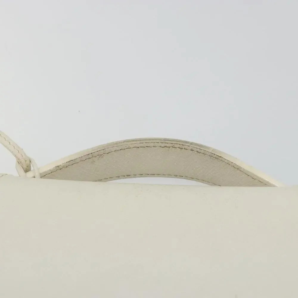 Hermes Leather Sac Adepeche 27 Handbag White